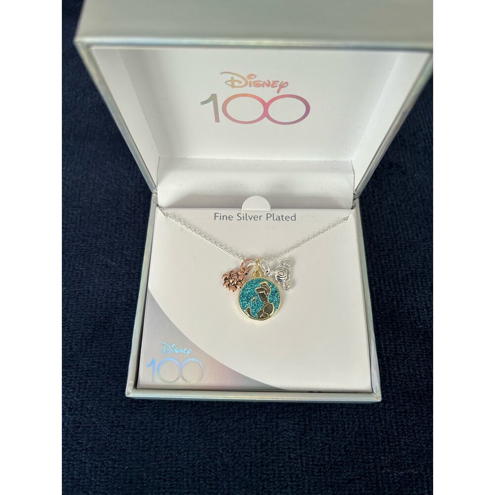 Fine Silver Plated Cinderella Necklace Disney 100
